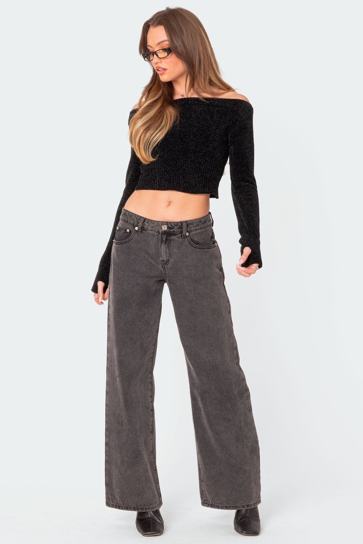 Farrah Knit Top - BLACK