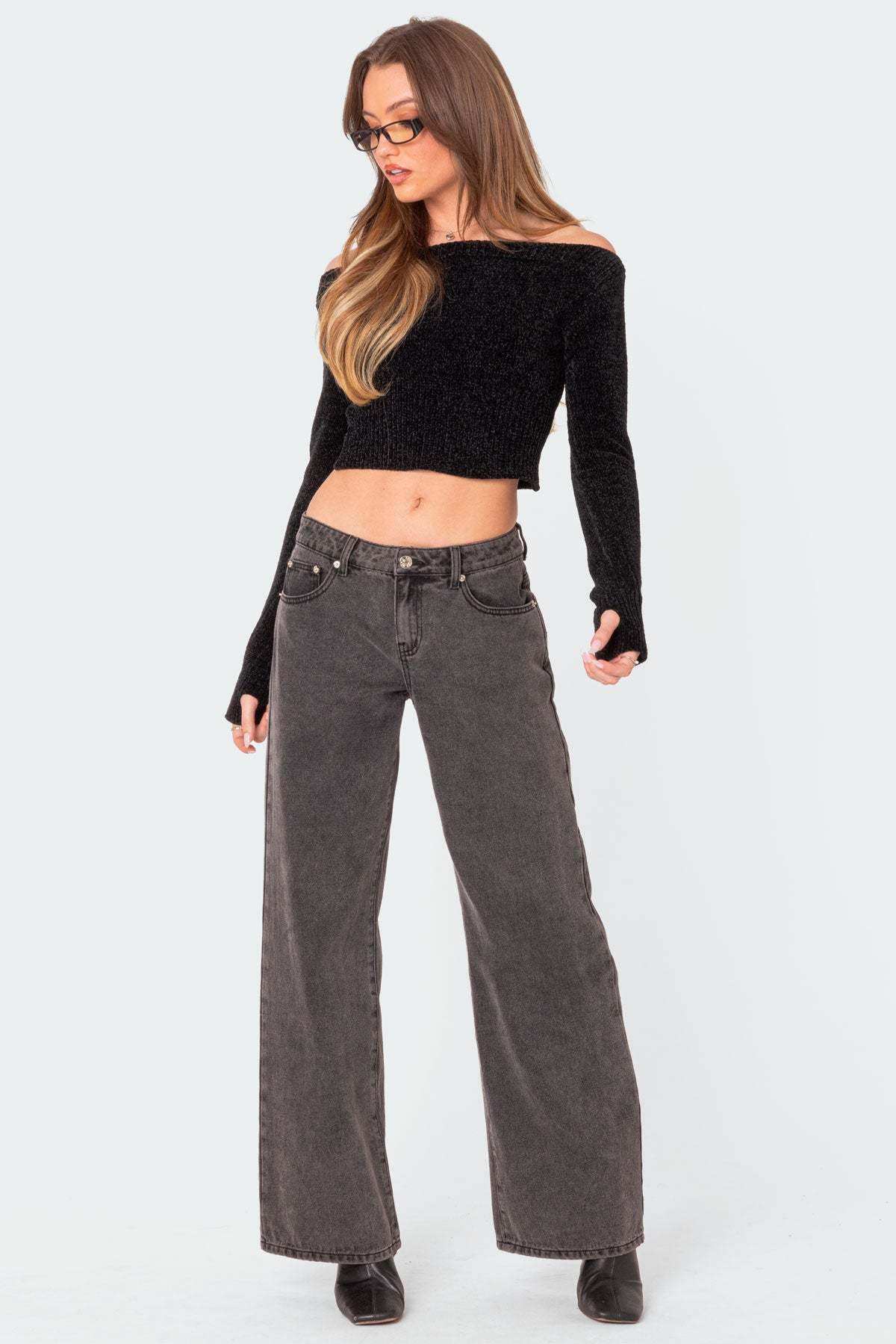 Farrah Knit Top - BLACK