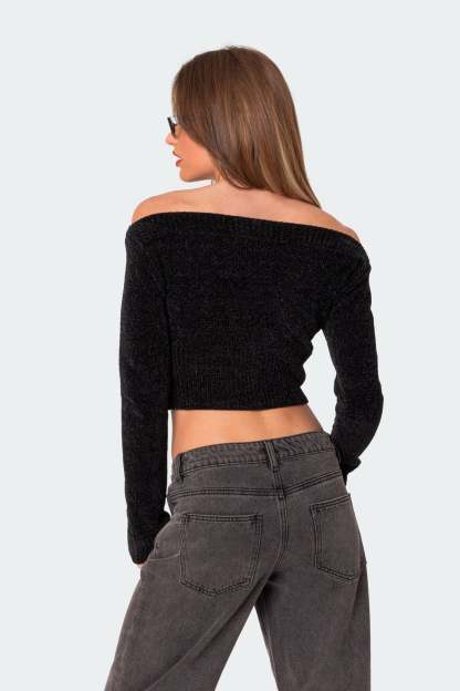 Farrah Knit Top - BLACK