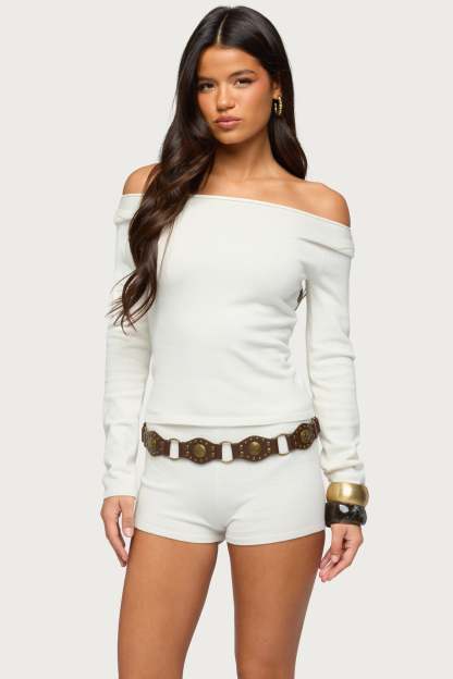 Arianna Off Shoulder Sweater - CREAM