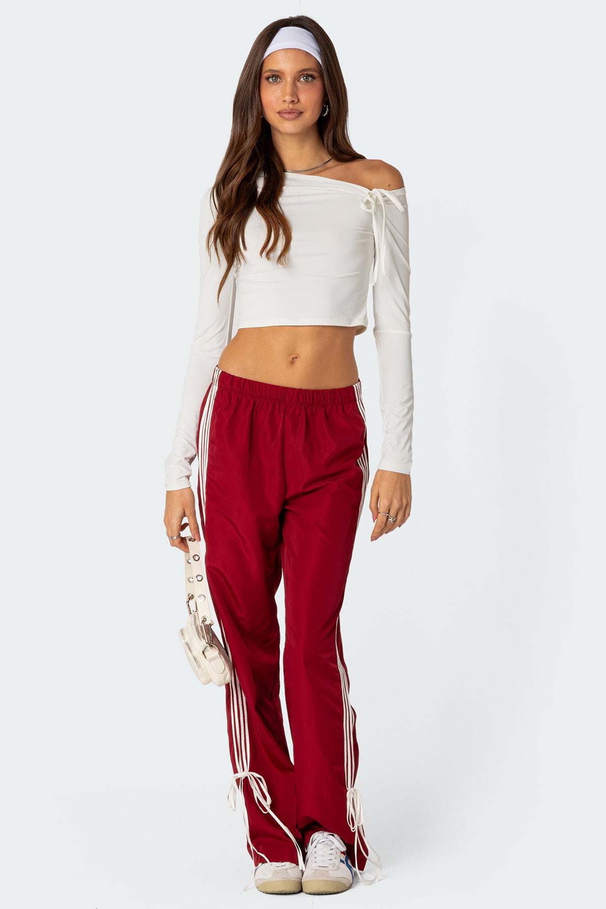Remy Ribbon Track Pants - RED