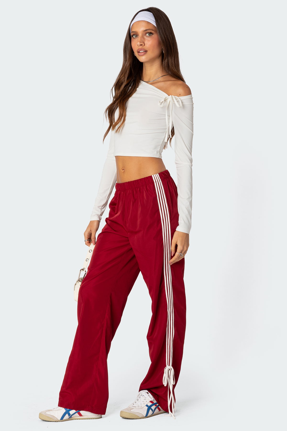 Remy Ribbon Track Pants - RED