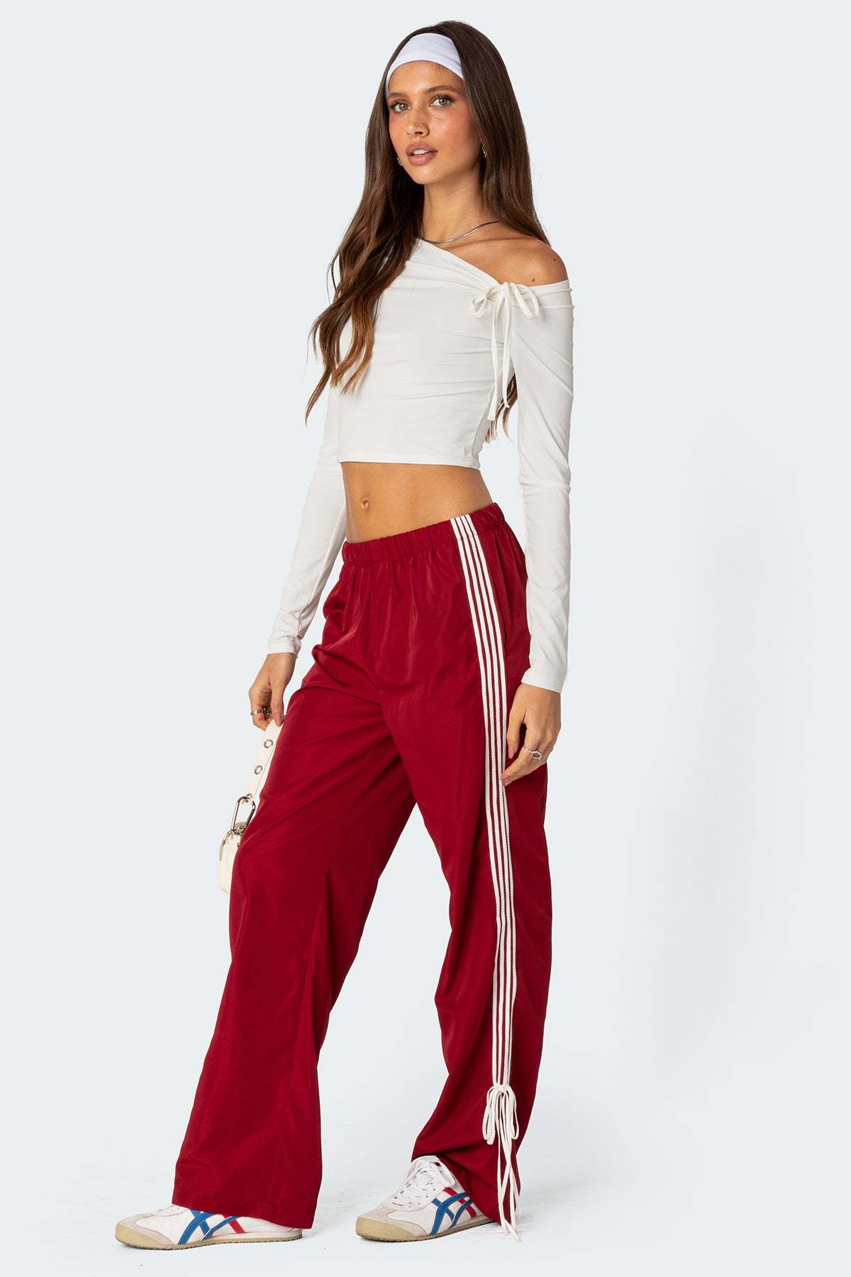 Remy Ribbon Track Pants - RED