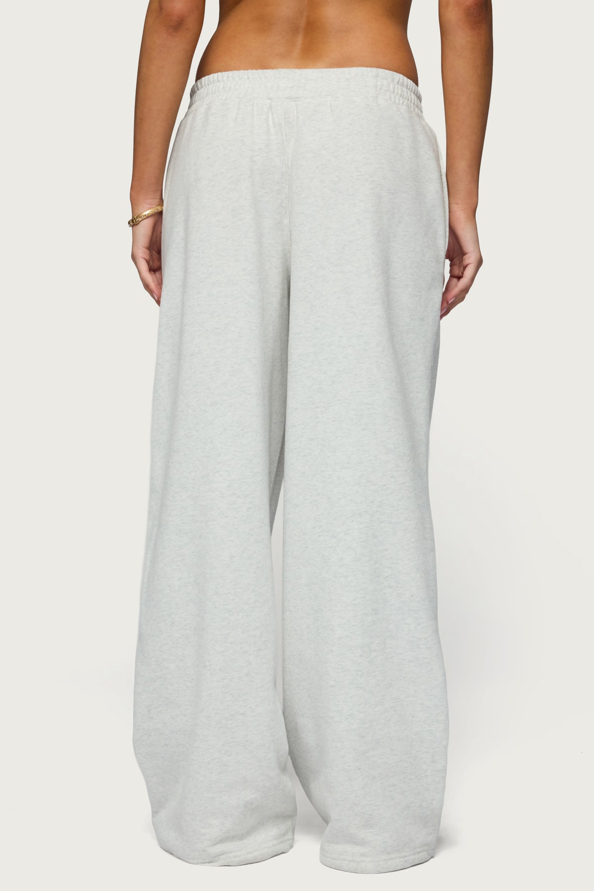 Jacie Wide Leg Sweatpants - GRAY-MELANGE