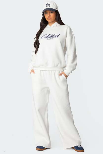 Miss Edikted Sweatpants - WHITE