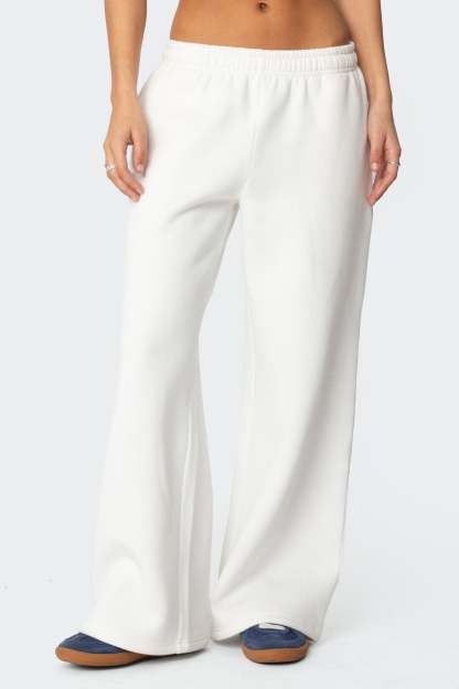 Miss Edikted Sweatpants - WHITE