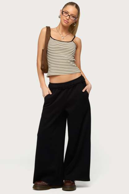 Petite Kori Oversized Sweatpants - BLACK