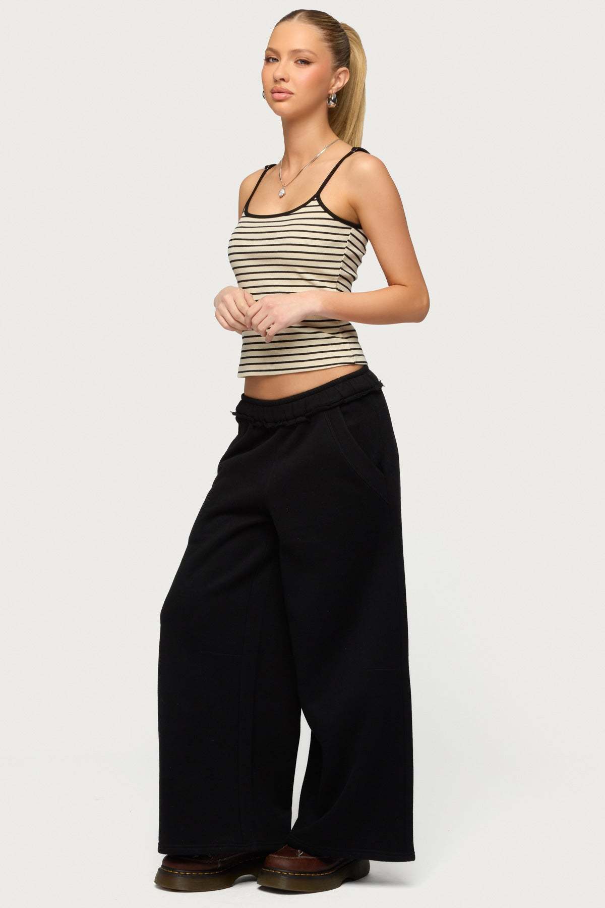 Petite Kori Oversized Sweatpants - BLACK