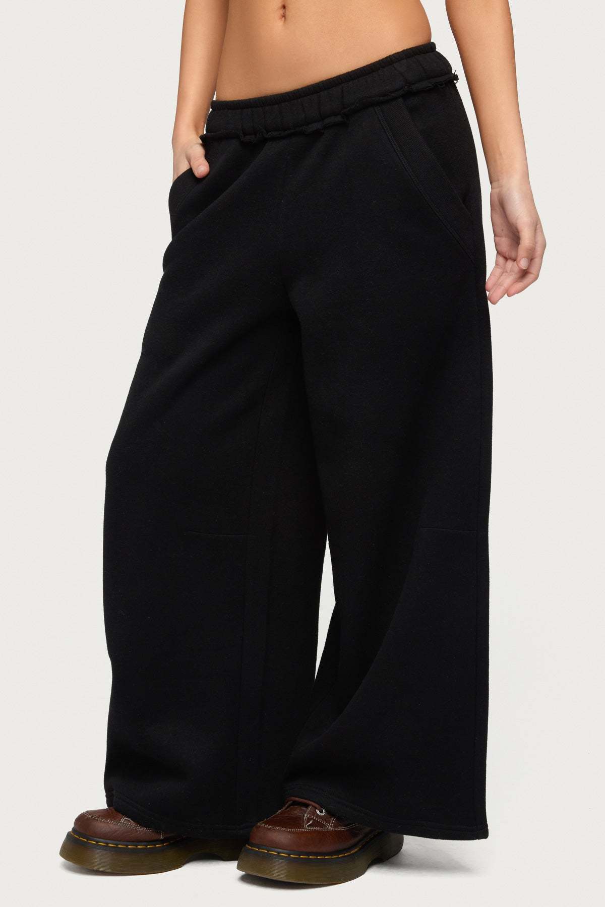 Petite Kori Oversized Sweatpants - BLACK