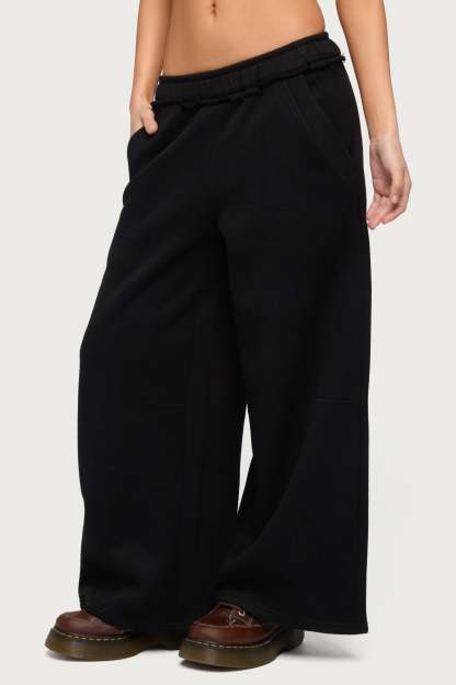 Petite Kori Oversized Sweatpants - BLACK