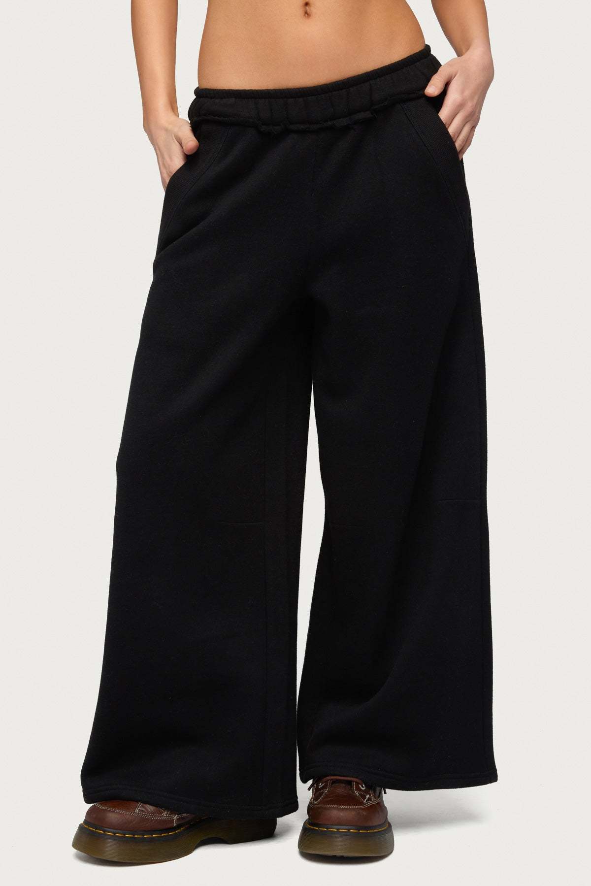 Petite Kori Oversized Sweatpants - BLACK