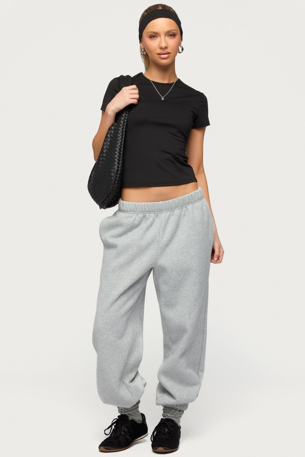 Petite Clark Oversized Sweatpants - GRAY-MELANGE