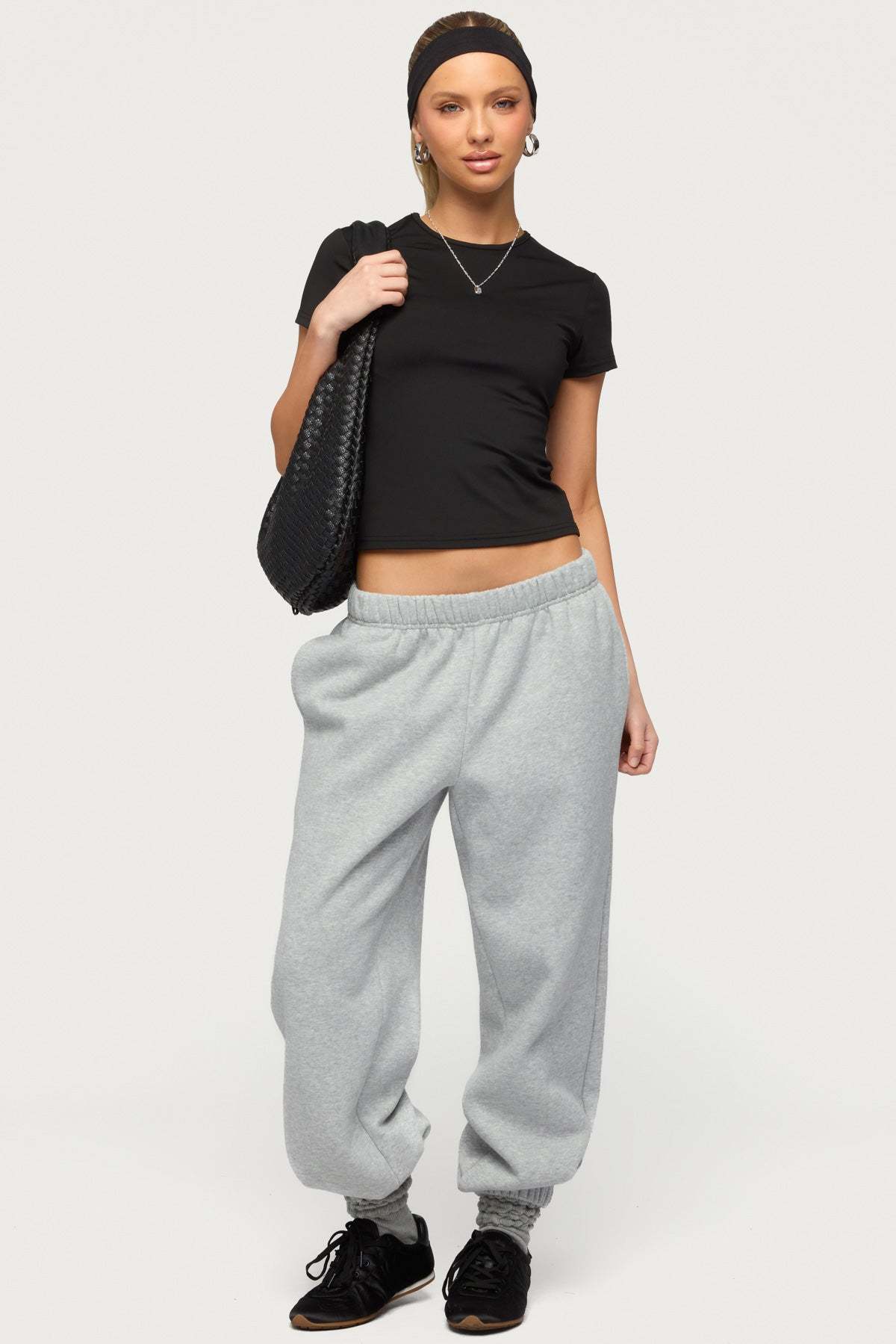 Petite Clark Oversized Sweatpants - GRAY-MELANGE