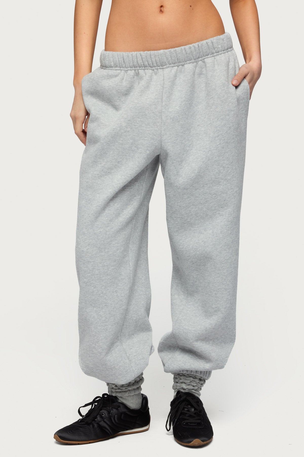 Petite Clark Oversized Sweatpants - GRAY-MELANGE
