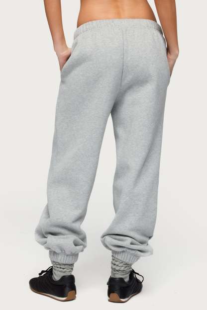 Petite Clark Oversized Sweatpants - GRAY-MELANGE