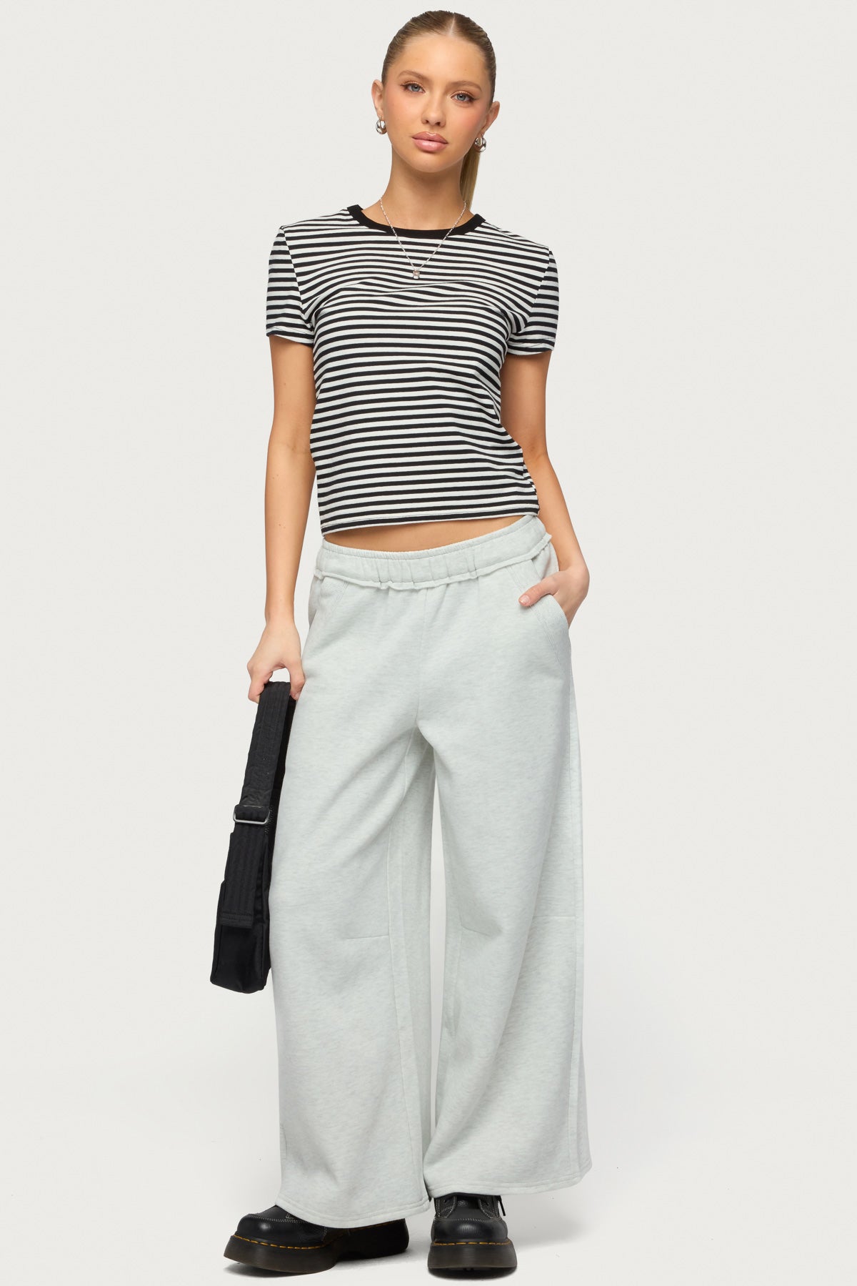 Petite Kori Oversized Sweatpants - GRAY-MELANGE