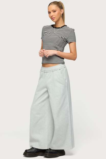Petite Kori Oversized Sweatpants - GRAY-MELANGE