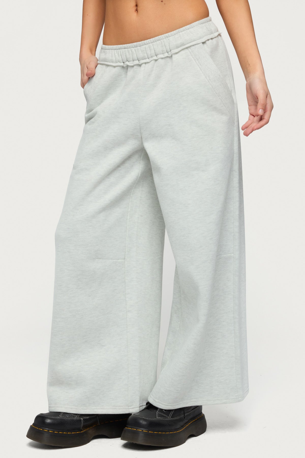Petite Kori Oversized Sweatpants - GRAY-MELANGE