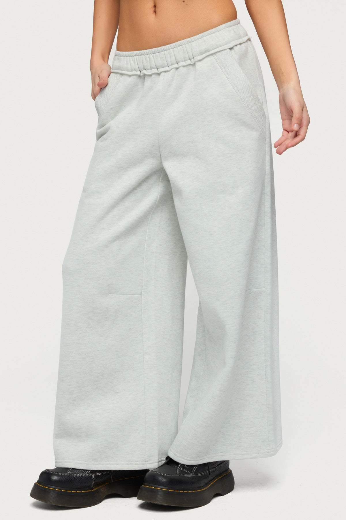 Petite Kori Oversized Sweatpants - GRAY-MELANGE