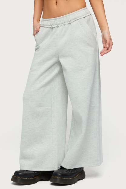 Petite Kori Oversized Sweatpants - GRAY-MELANGE