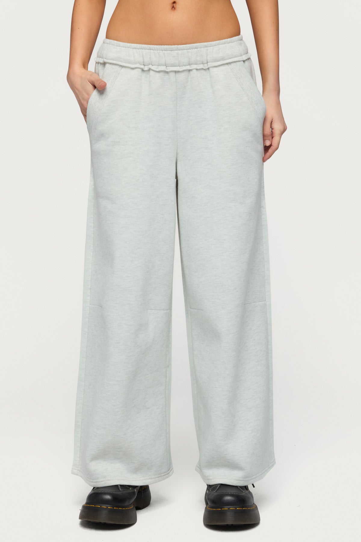 Petite Kori Oversized Sweatpants - GRAY-MELANGE
