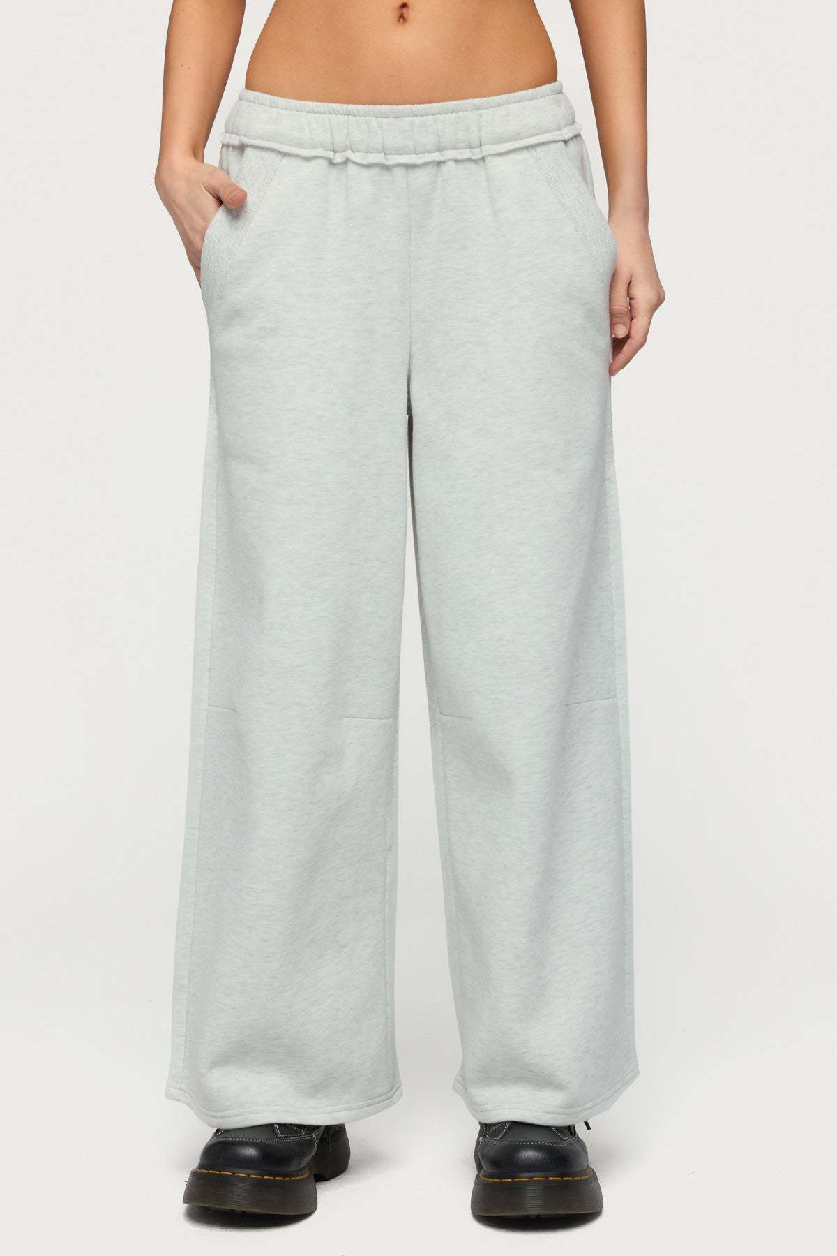 Petite Kori Oversized Sweatpants - GRAY-MELANGE