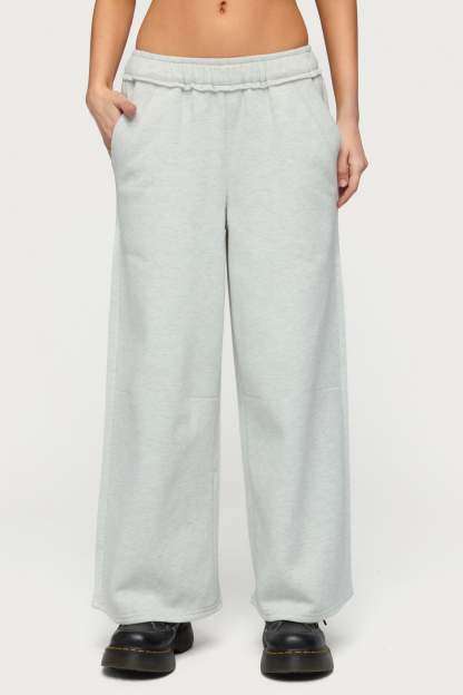 Petite Kori Oversized Sweatpants - GRAY-MELANGE