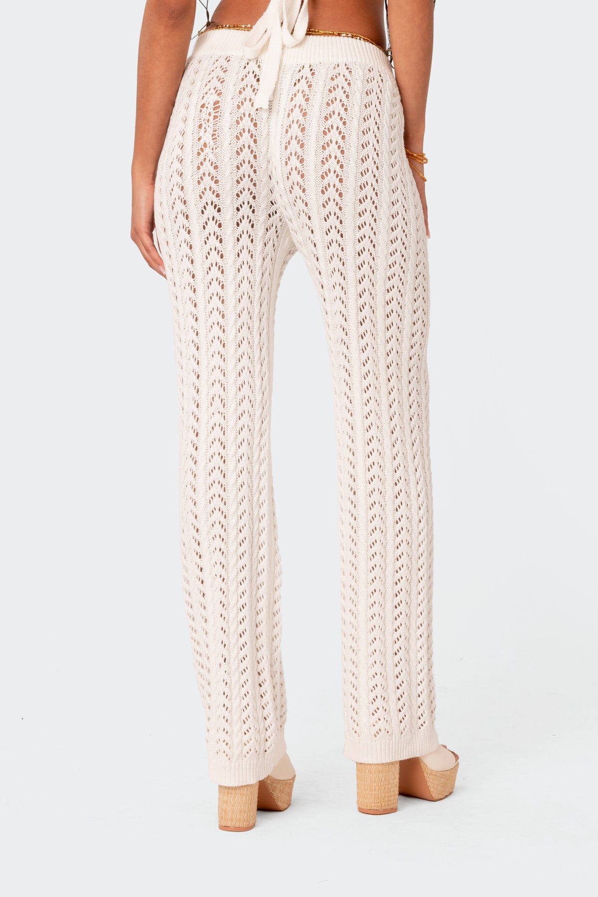 Hazel Crochet Pants - WHITE