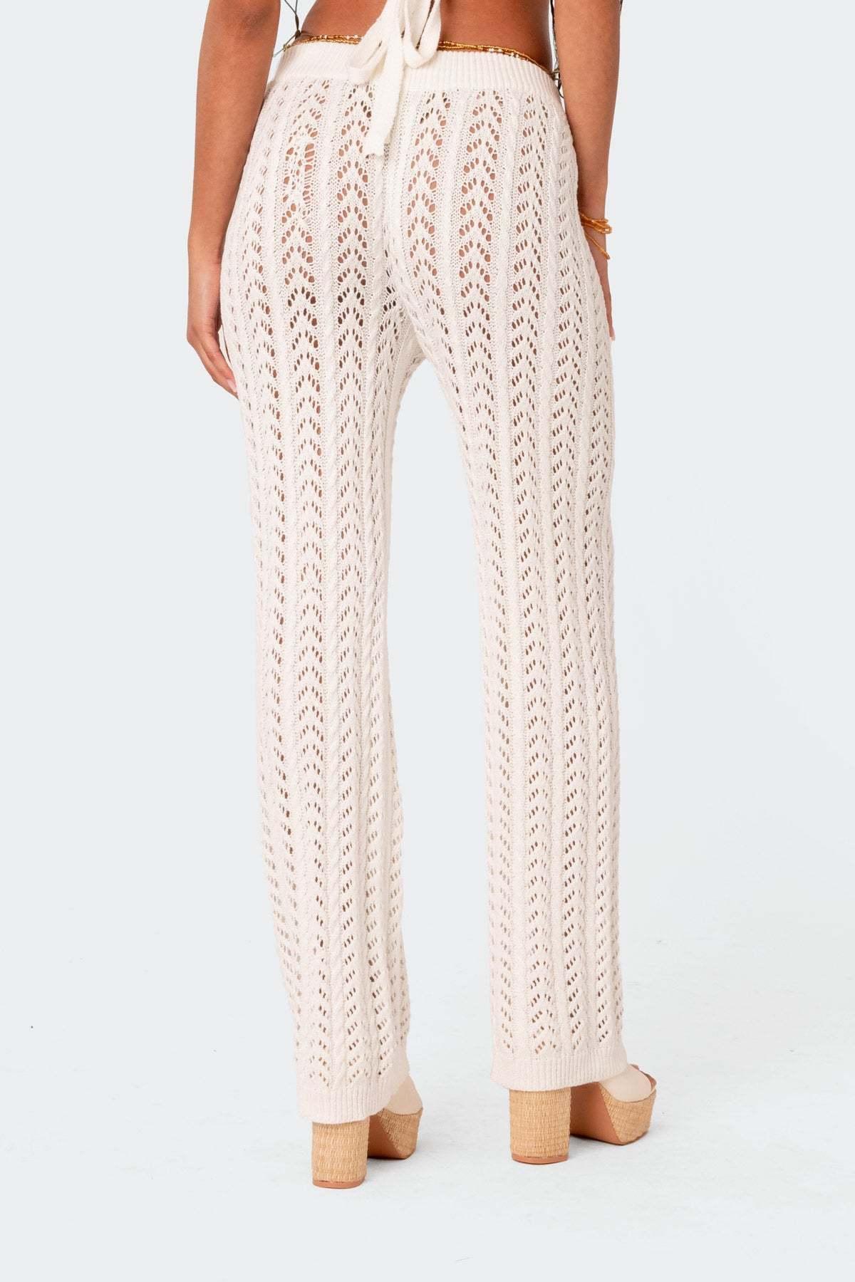 Hazel Crochet Pants - WHITE