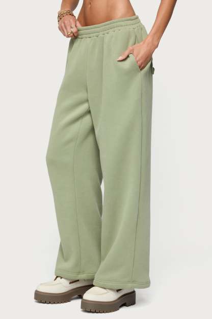 Forever Edikted Sweatpants - OLIVE