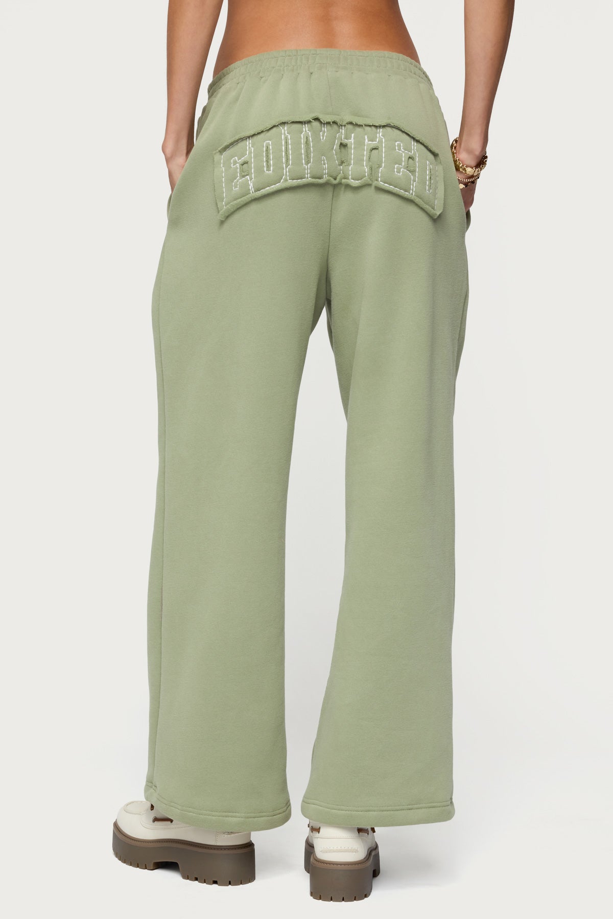Forever Edikted Sweatpants - OLIVE