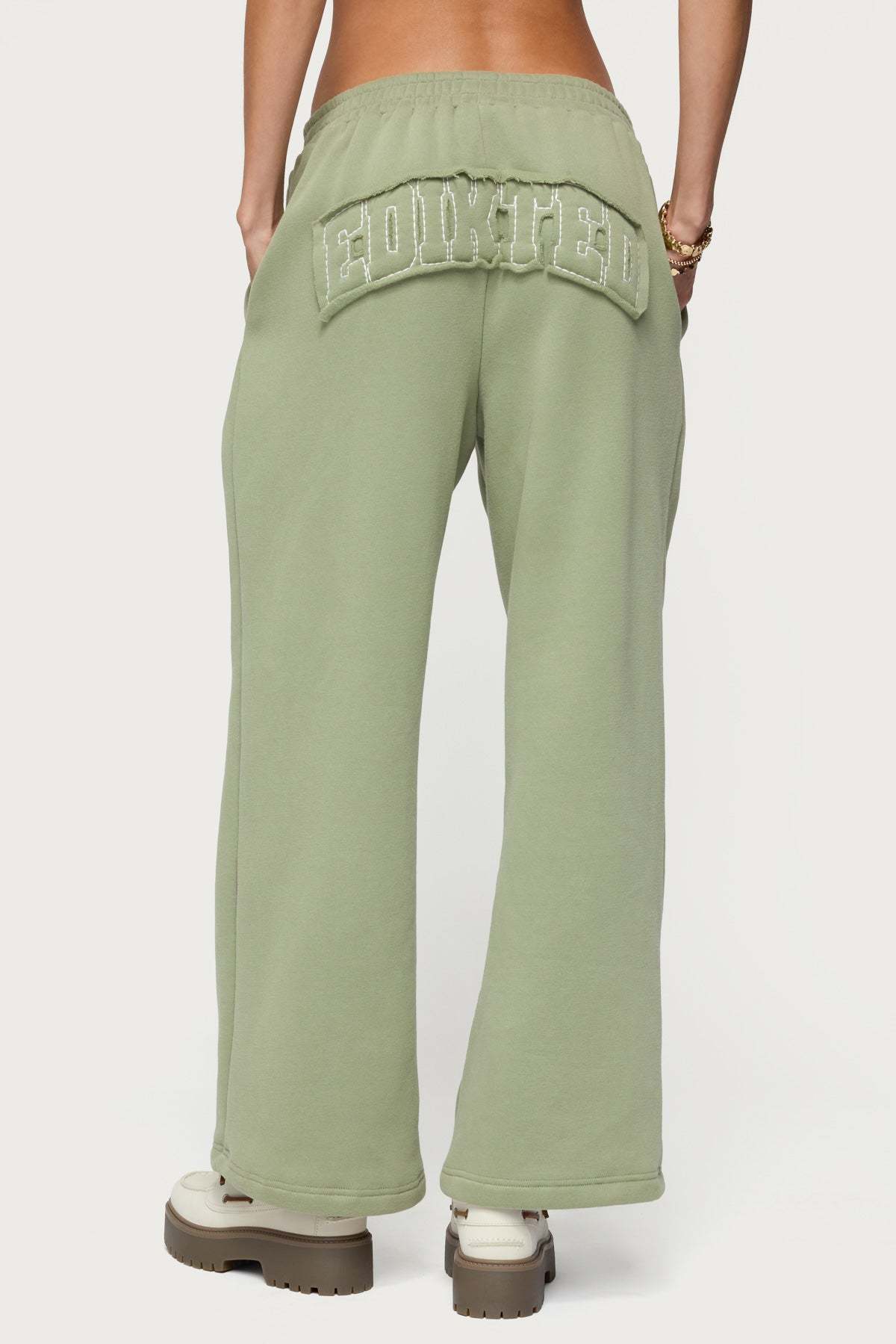 Forever Edikted Sweatpants - OLIVE