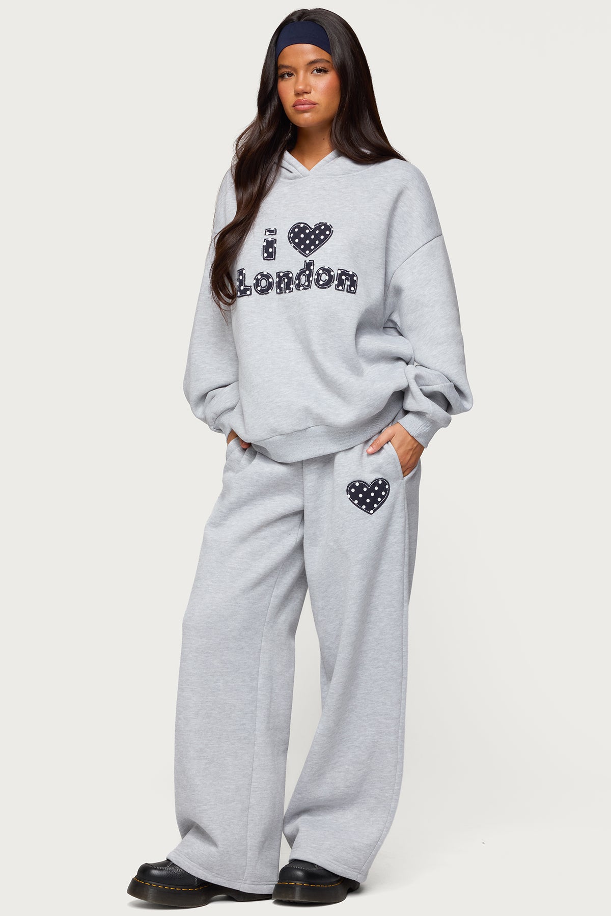 I Heart London Sweatpants - GRAY MELANGE