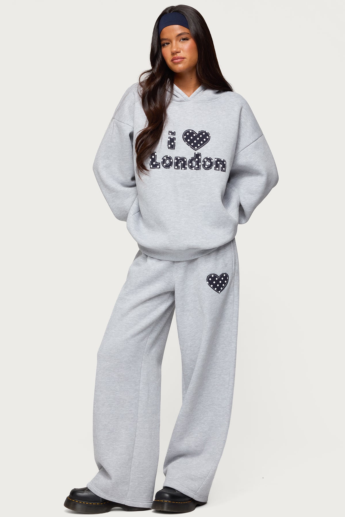 I Heart London Sweatpants - GRAY MELANGE