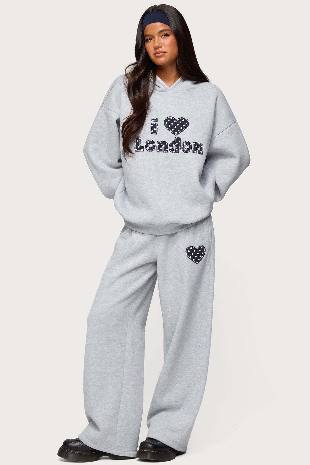 I Heart London Sweatpants - GRAY MELANGE
