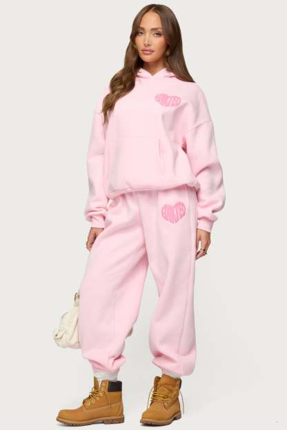 Major Love Edikted Sweatpants - LIGHT PINK