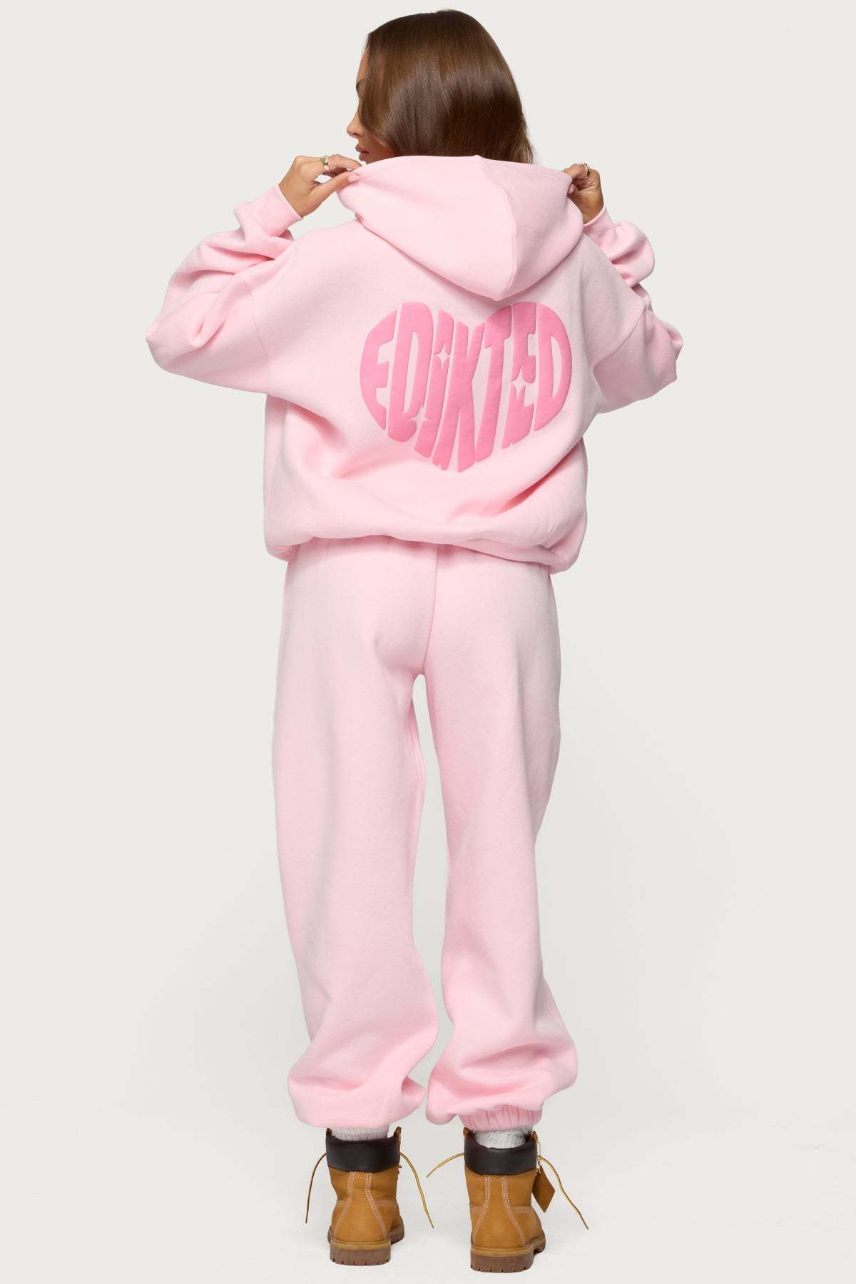 Major Love Edikted Sweatpants - LIGHT PINK