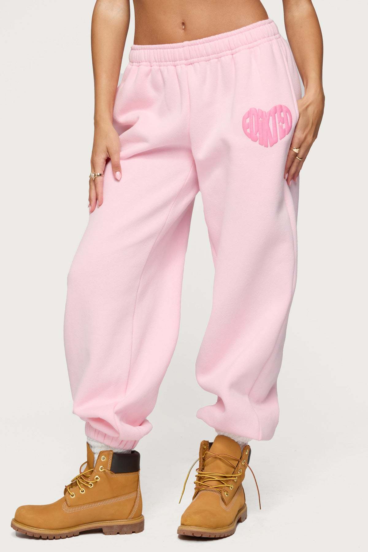 Major Love Edikted Sweatpants - LIGHT PINK