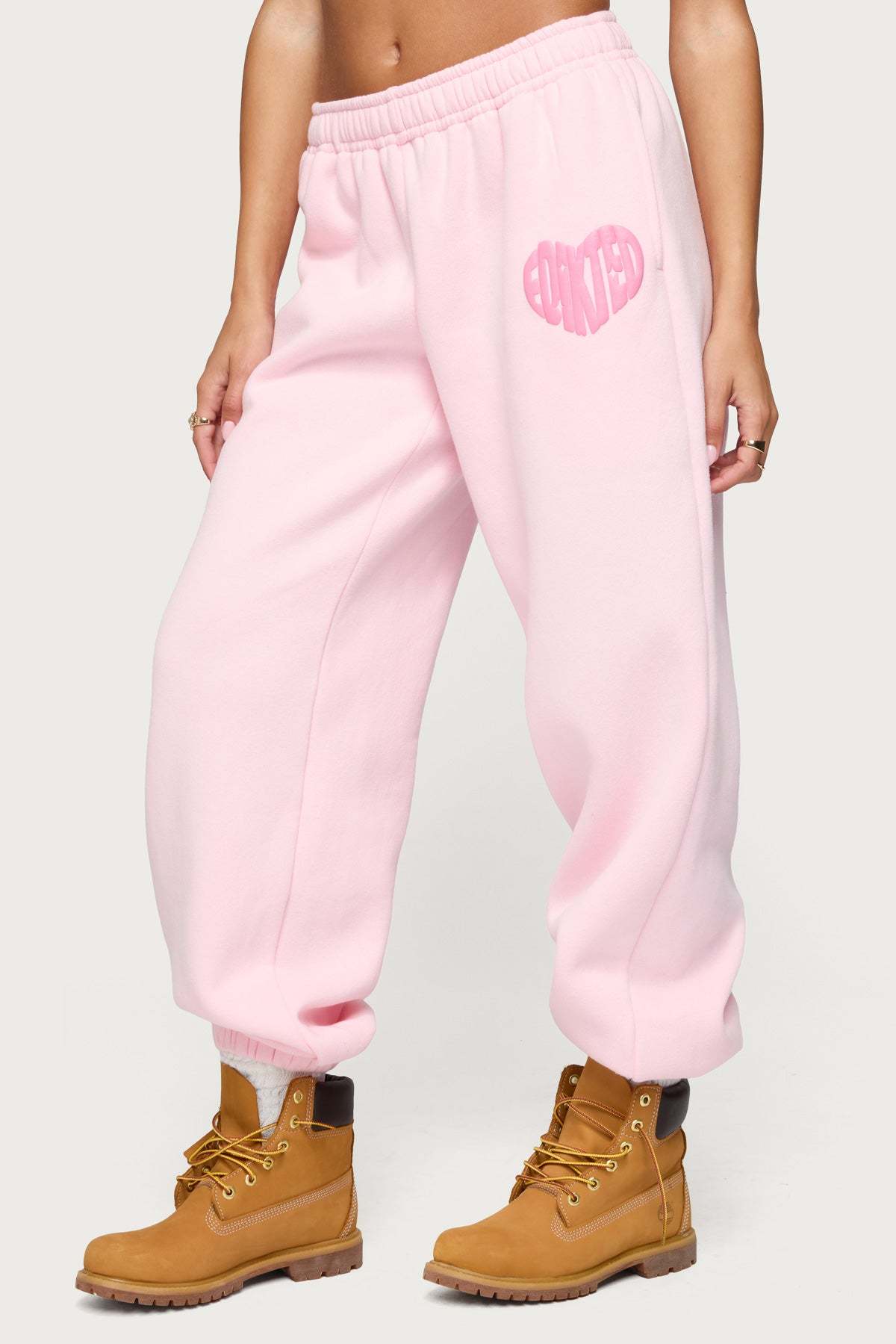 Major Love Edikted Sweatpants - LIGHT PINK