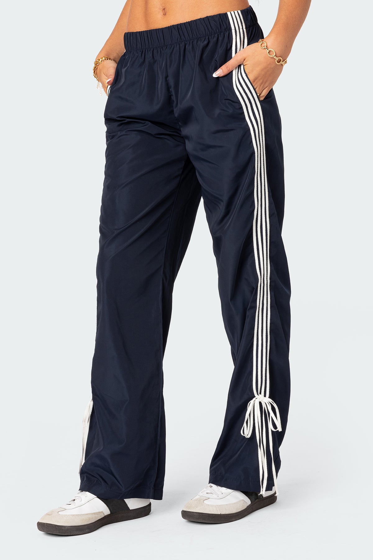 Remy Ribbon Track Pants - NAVY
