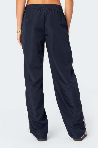 Remy Ribbon Track Pants - NAVY