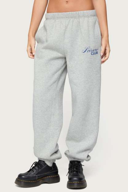 Leisure Club Sweatpants - GRAY-MELANGE
