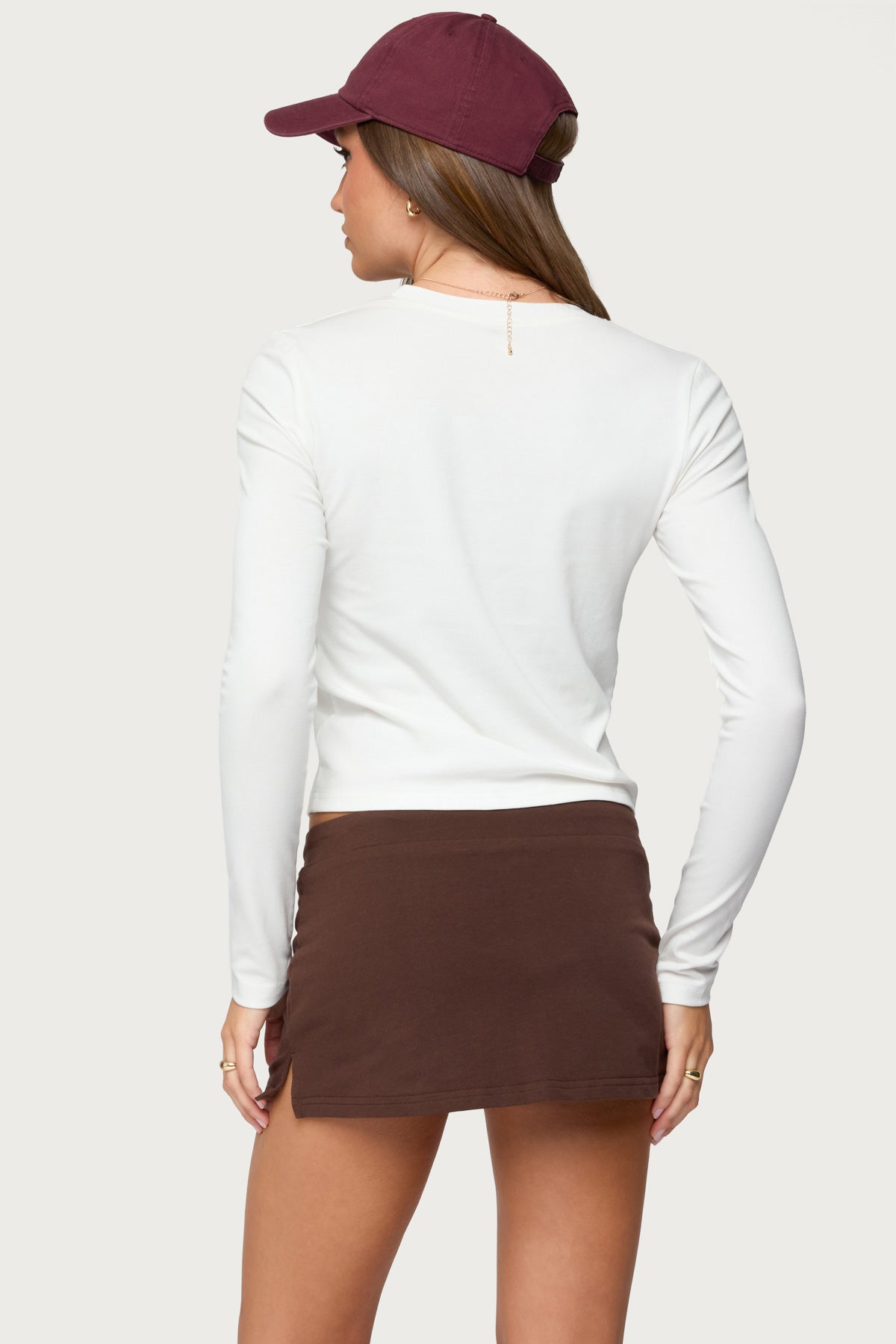 Kiyan Long Sleeve T Shirt - WHITE