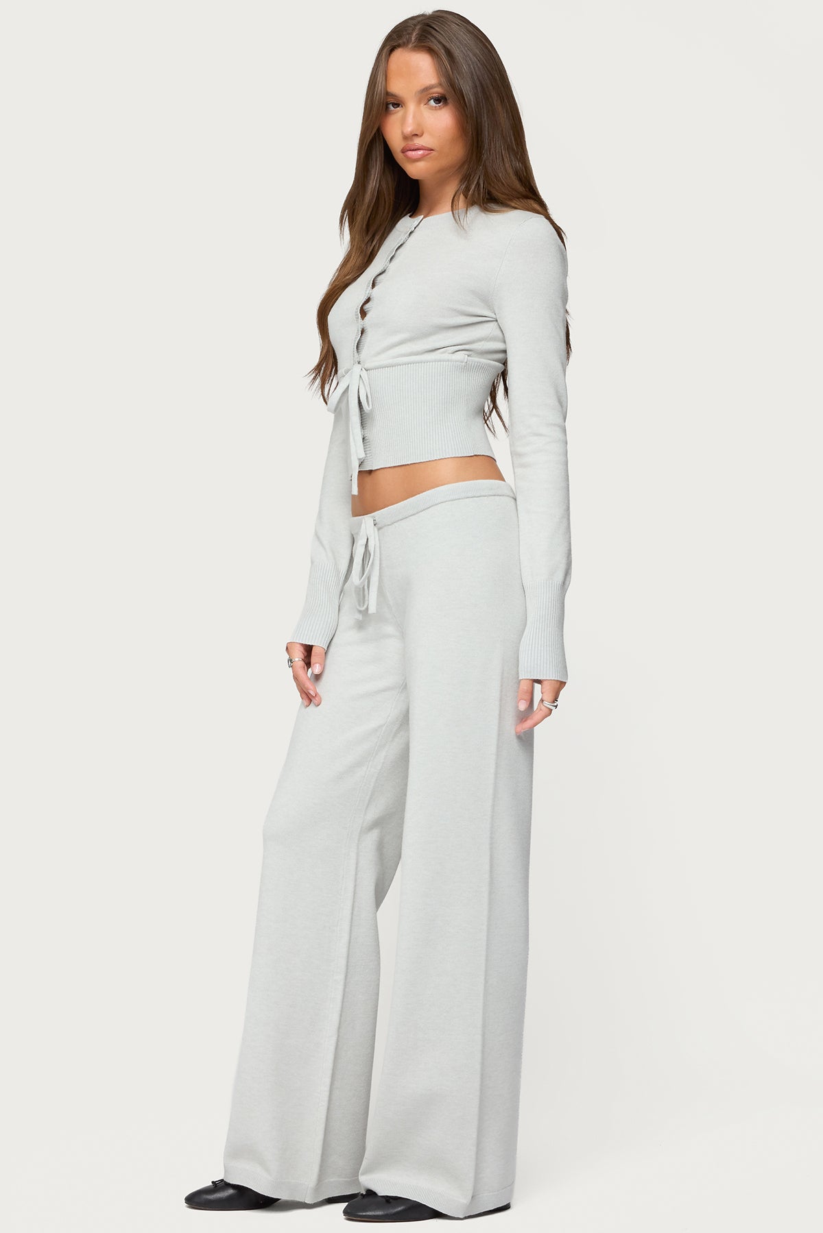 Embryn Knit Pants - LIGHT-GREY-MELANGE