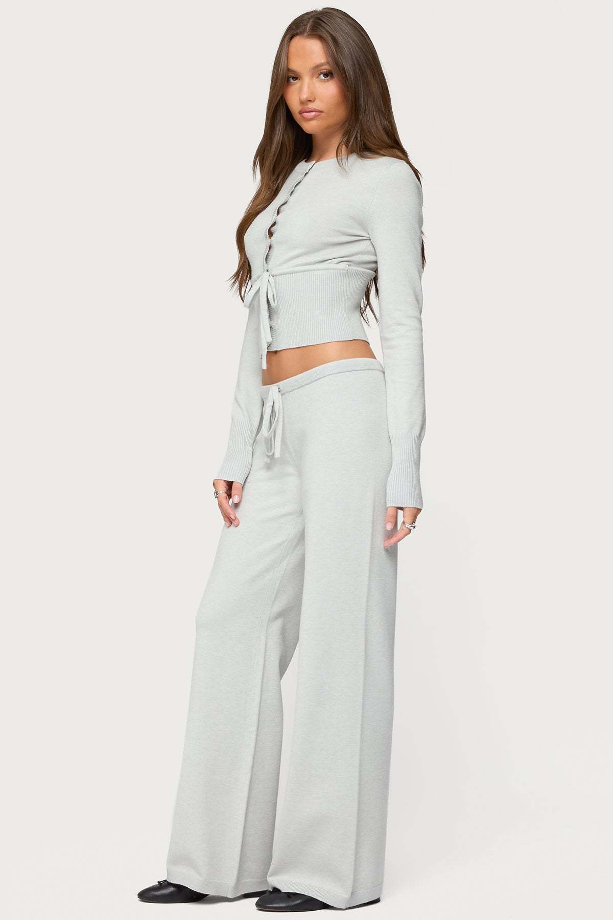 Embryn Knit Pants - LIGHT-GREY-MELANGE