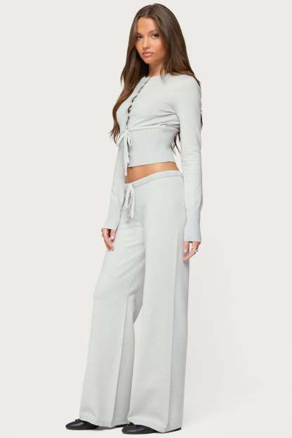 Embryn Knit Pants - LIGHT-GREY-MELANGE