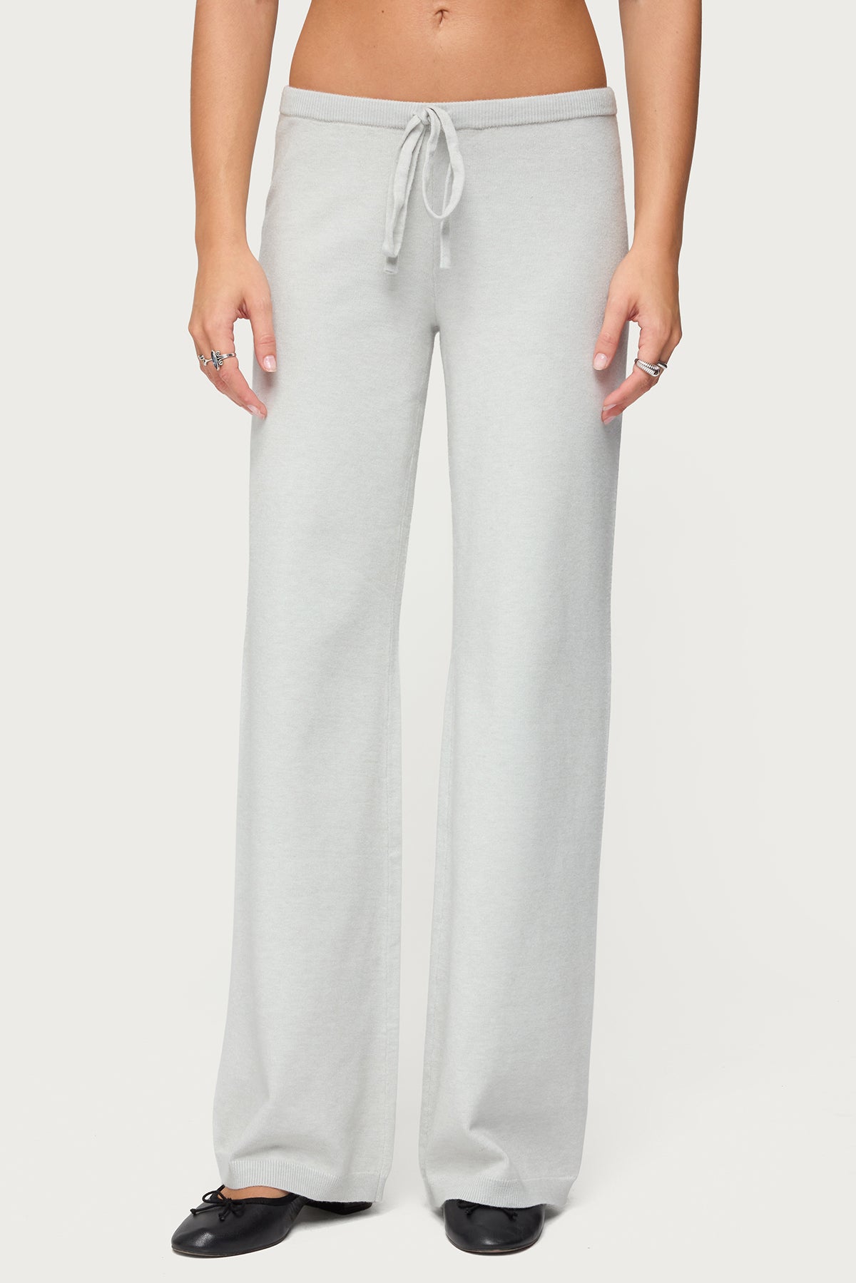 Embryn Knit Pants - LIGHT-GREY-MELANGE