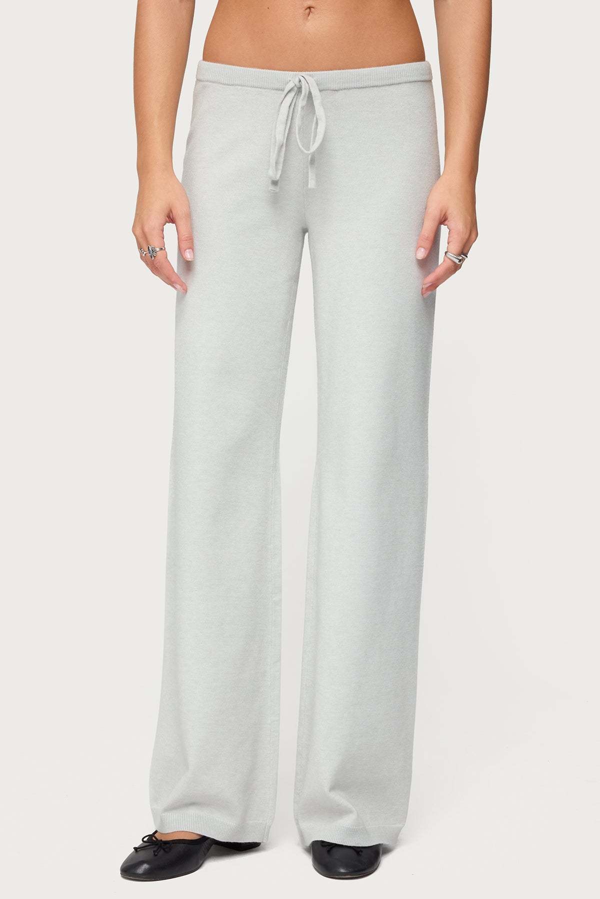 Embryn Knit Pants - LIGHT-GREY-MELANGE