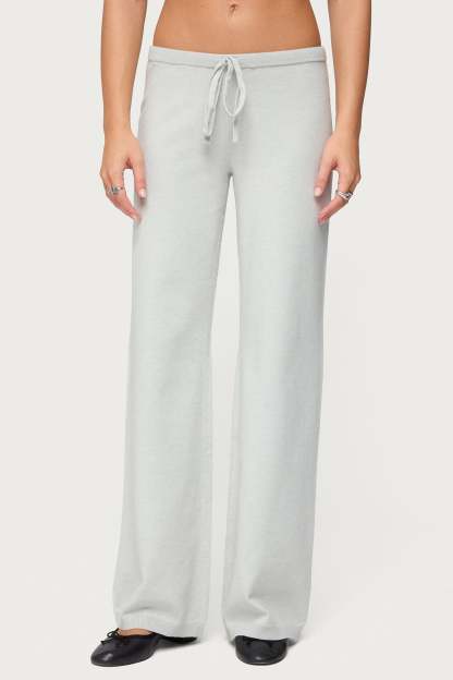Embryn Knit Pants - LIGHT-GREY-MELANGE