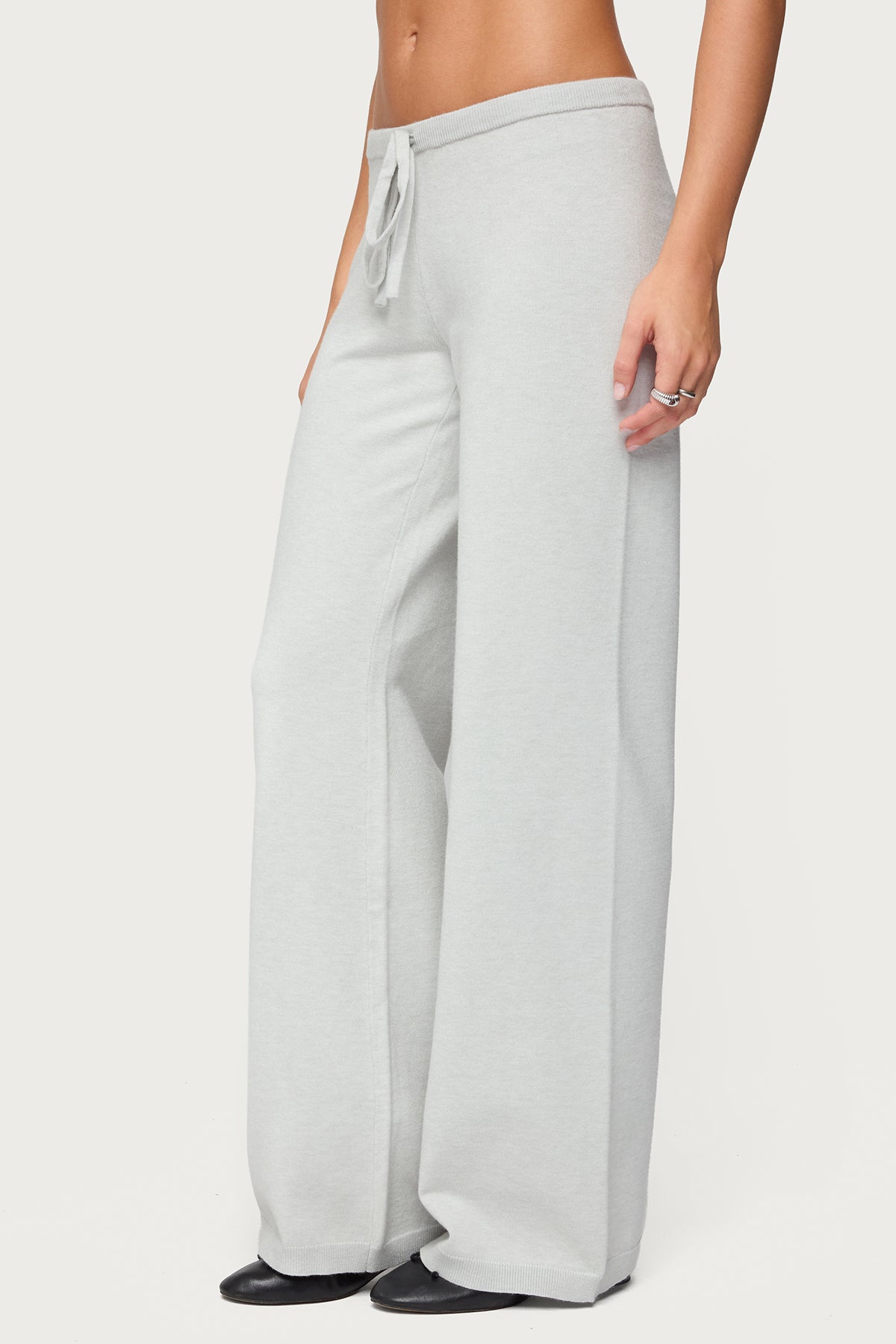 Embryn Knit Pants - LIGHT-GREY-MELANGE